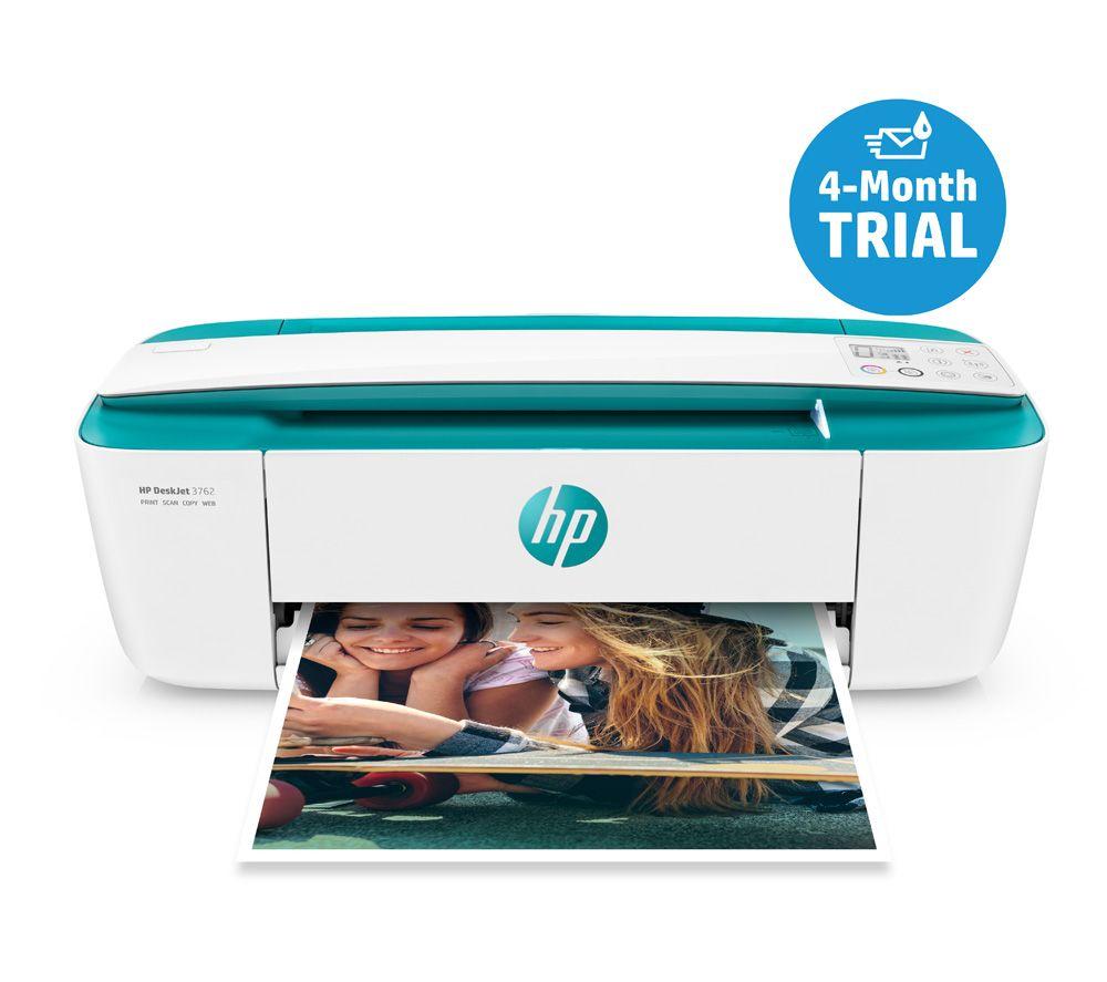 Image of HP DeskJet 3762 All-in-One Wireless Inkjet Printer, White