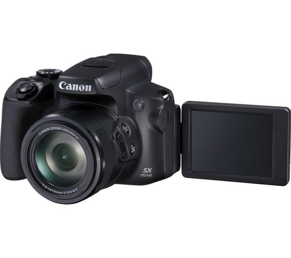 CANON PowerShot SX70 HS Bridge Camera - Black image number 1