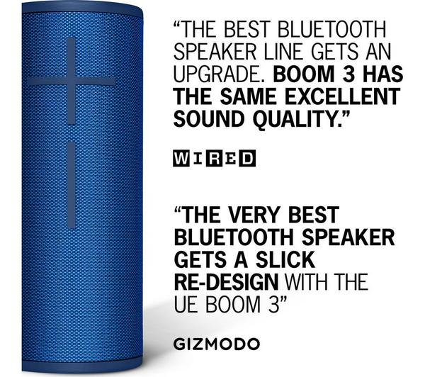 Buy ULTIMATE EARS BOOM 3 Portable Bluetooth Speaker - Blue