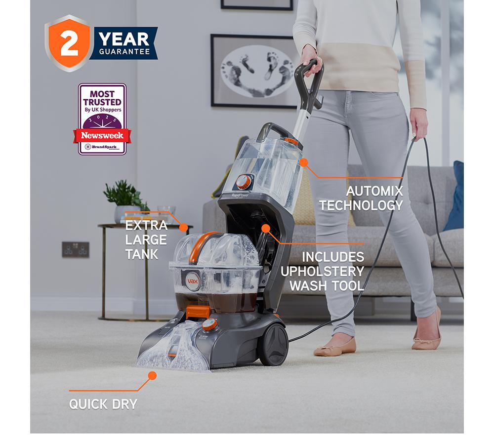 VAX Rapid Power Revive Upright Carpet Cleaner - Grey image number 2 of 10