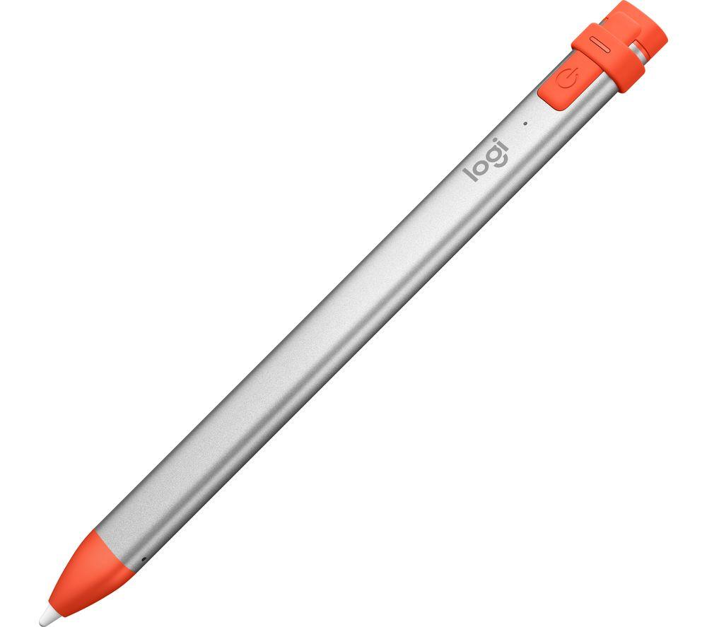 LOGITECH Crayon Digital Pencil for iPad - Silver & Orange, Silver/Grey,Orange