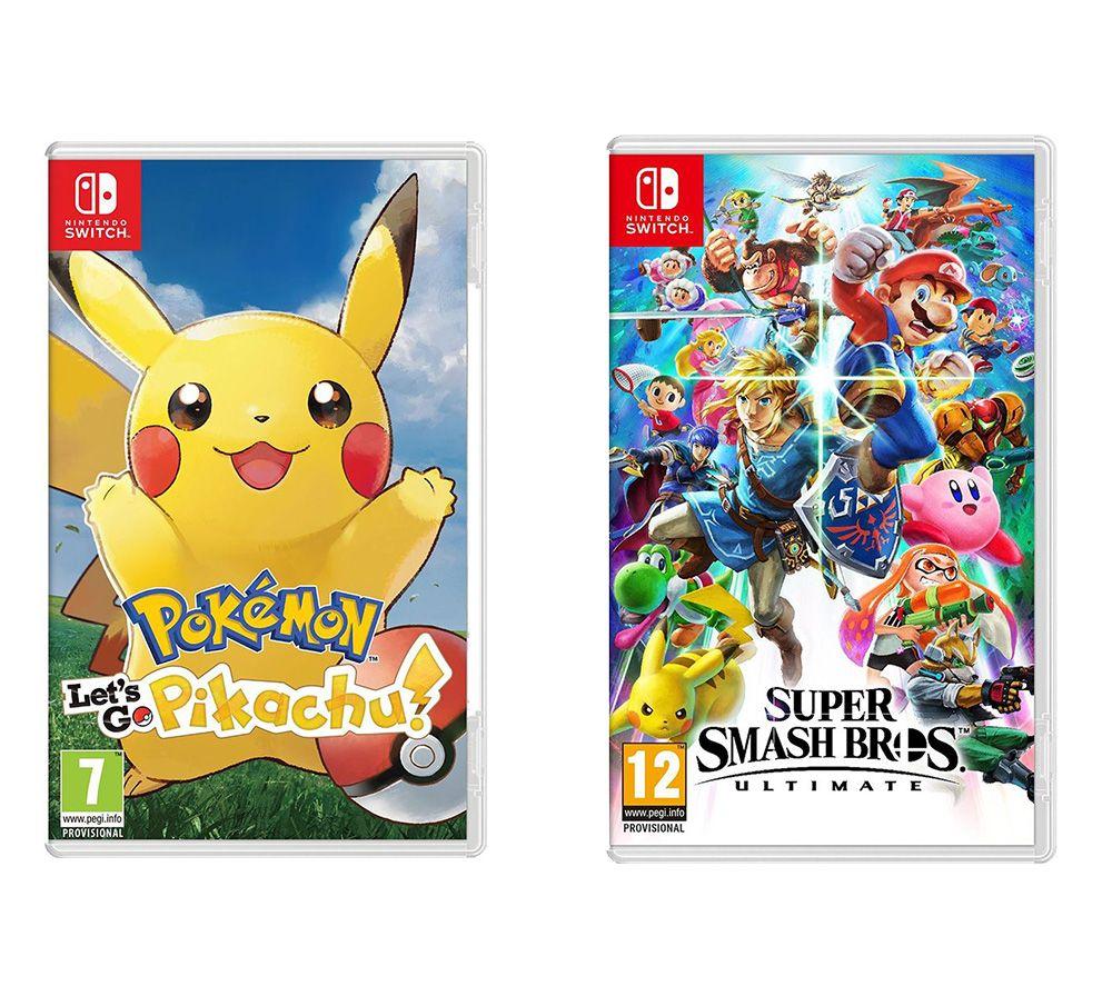 Nintendo SWITCH Super Smash Bros. Ultimate & Pokmon: Let's Go, Pikachu! Bundle