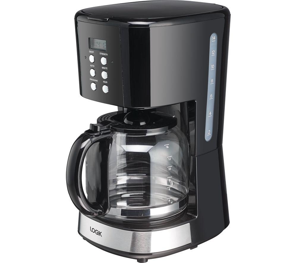 LOGIK L14DCB19 Filter Coffee Machine - Black, Black