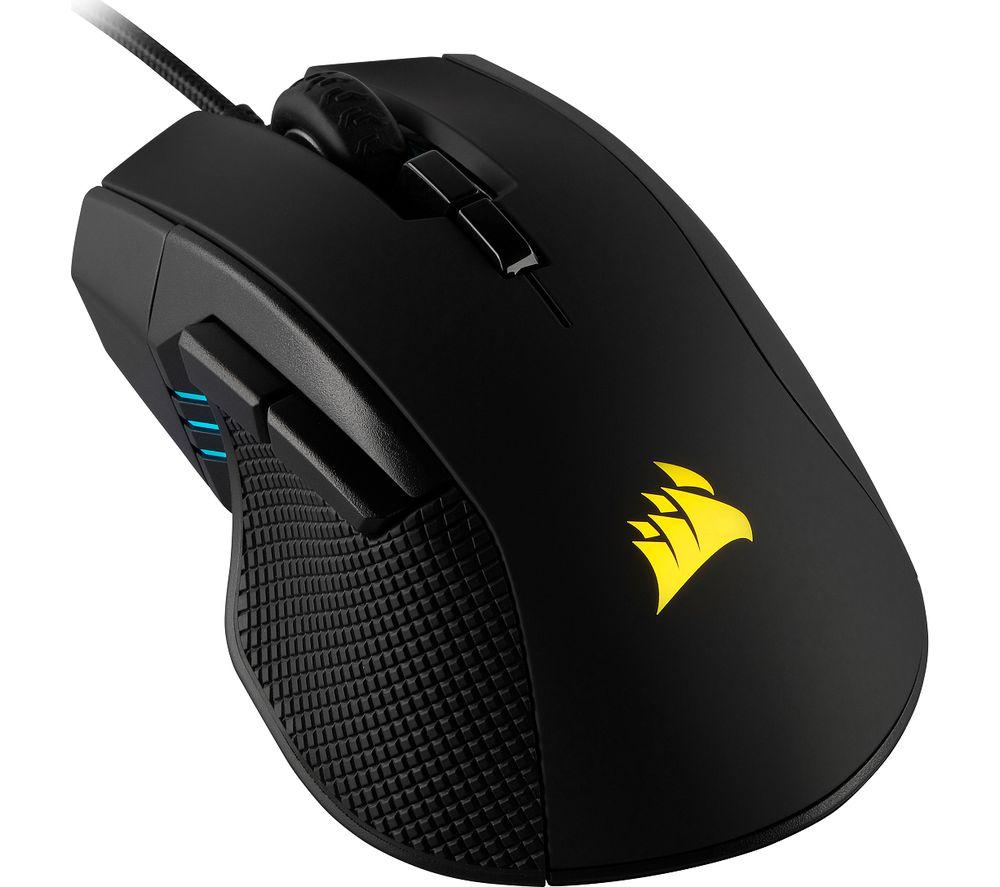 CORSAIR IRONCLAW RGB Wired FPS/MOBA Gaming Mouse – 18,000 DPI – 7 Programmable Buttons – Designed for Large Hands – iCUE Compatible – PC, Mac, PS5, PS4, Xbox – Black