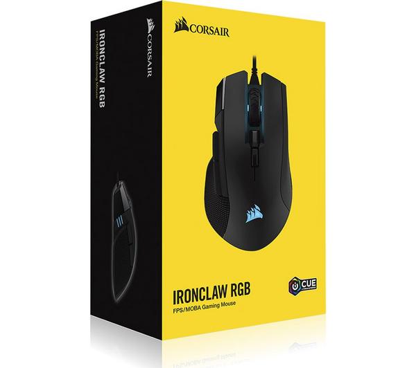 CORSAIR Ironclaw RGB Optical Gaming Mouse image number 3