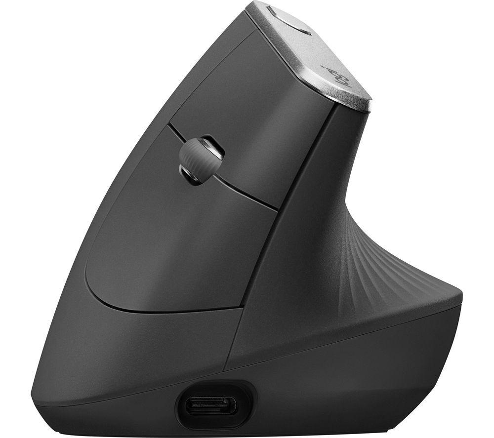 Logitech MX Vertical Ergonomic Wireless Mouse, Multi-Device & MX Keys Mini Minimalist Wireless Illuminated Keyboard, Compact, Bluetooth, Backlit, USB-C- Graphite