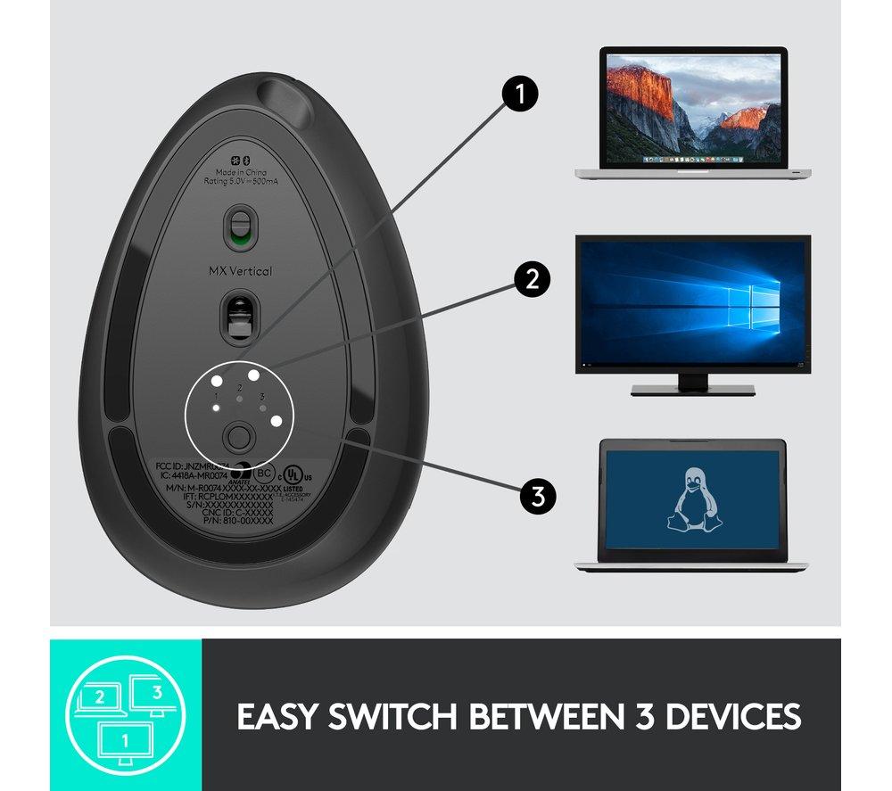 LOGITECH MX Vertical Ergonomic Optical Mouse image number 10 of 23