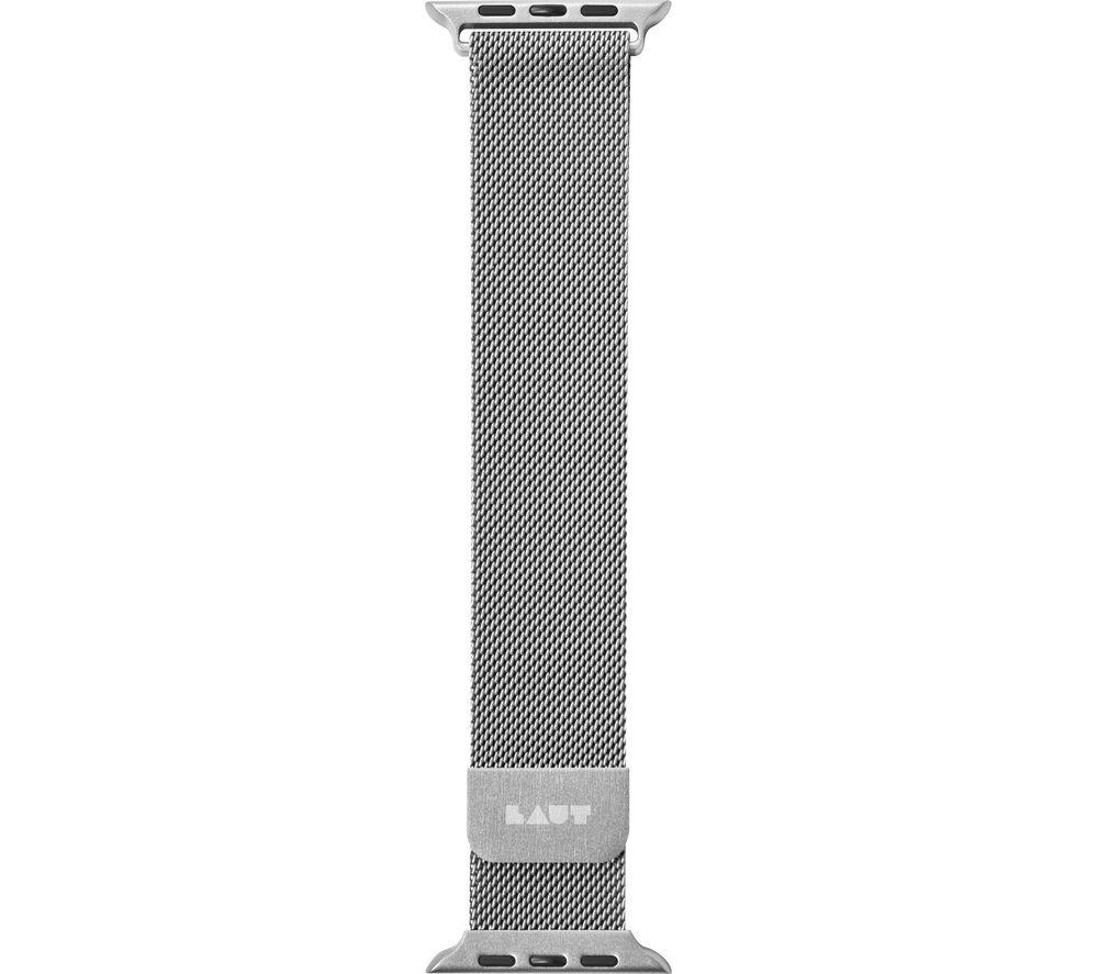 LAUT Apple Watch 42 / 44 mm Steel Loop Strap - Silver, Small, Silver