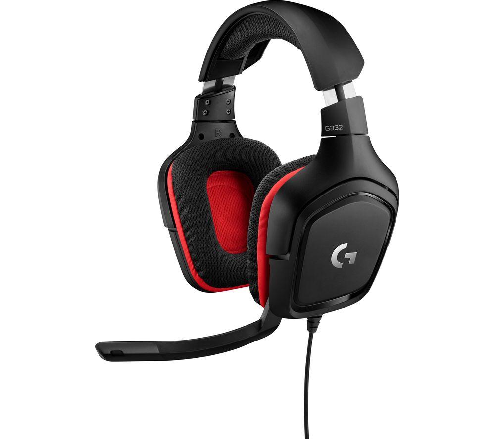 Image of LOGITECH G332 Gaming Headset - Black & Red, Red,Black