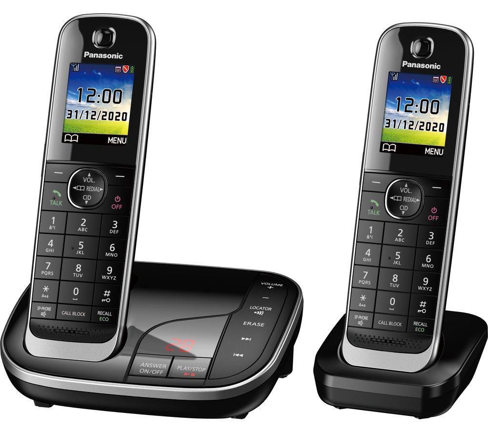 PANASONIC KX-TGJ422EB Cordless Phone - Twin Handsets, Black