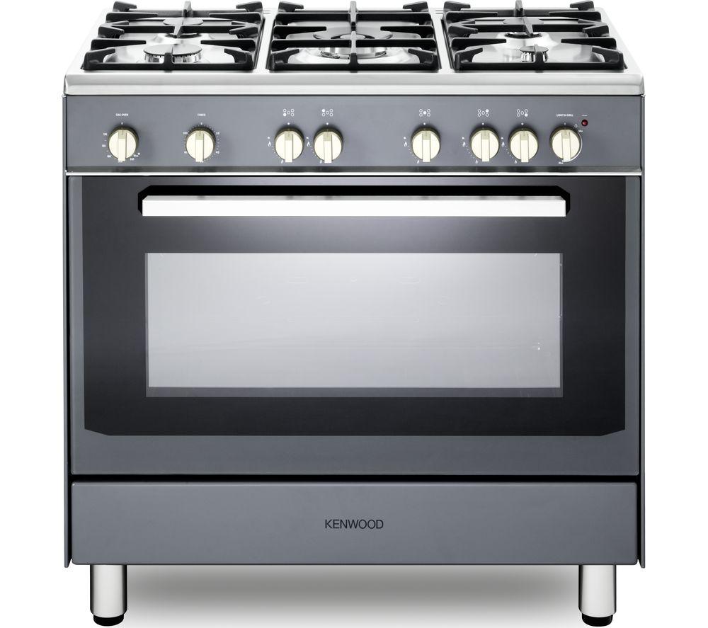 KENWOOD CK307G SL 90 cm Gas Range Cooker Grey & Chrome, Silver/Grey