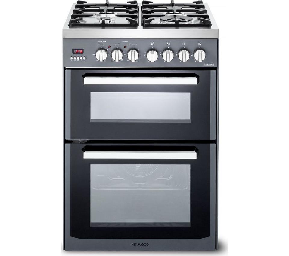 KENWOOD CK234DF SL 60 cm Dual Fuel Cooker - Grey & Chrome