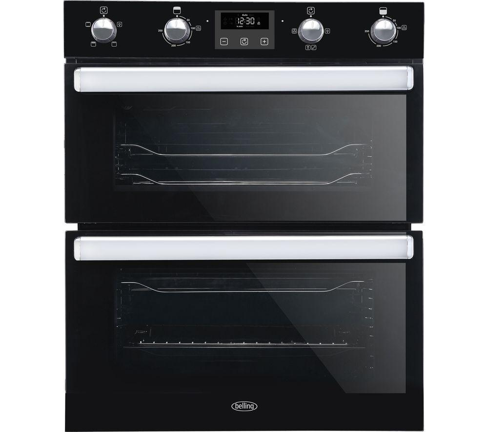 BELLING BI702FPCT Electric Built-under Double Smart Oven - Black, Black