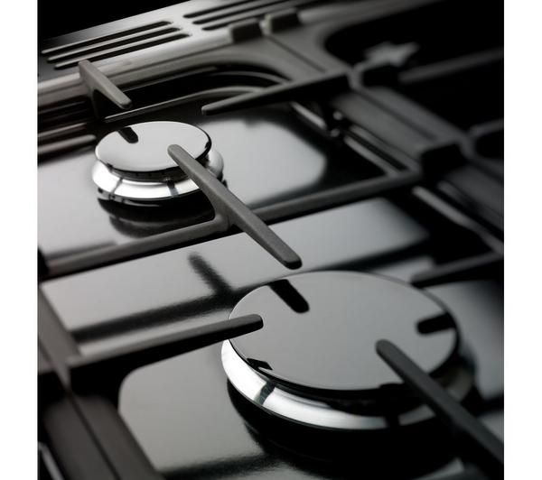RANGEMASTER Kitchener KCH90DFFBL/C Dual Fuel Range Cooker - Black & Chrome image number 3