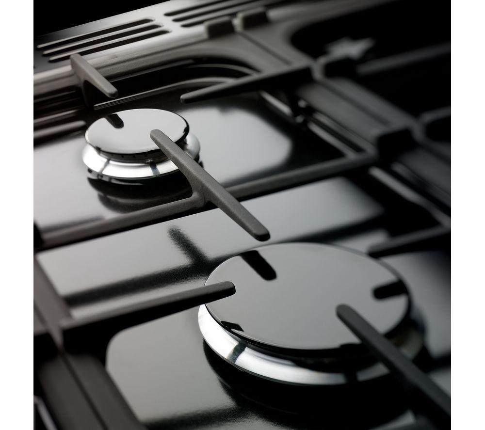 RANGEMASTER Kitchener KCH90DFFBL/C Dual Fuel Range Cooker - Black & Chrome image number 4 of 8