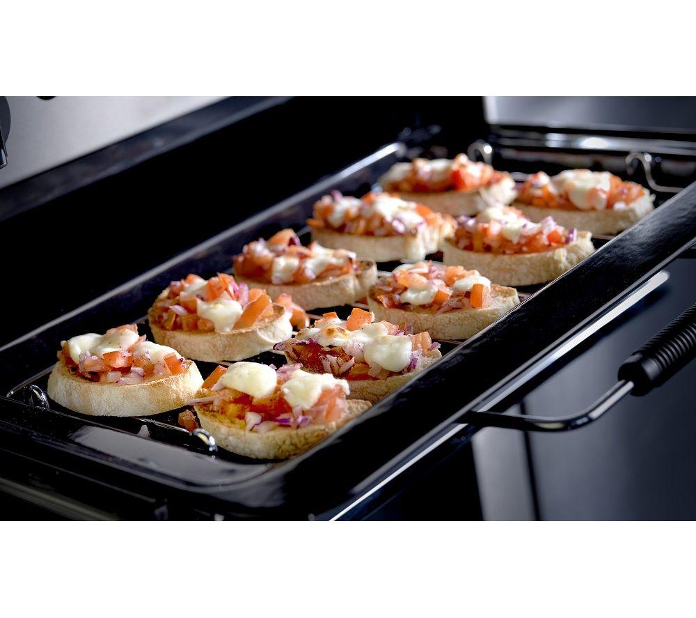 RANGEMASTER Kitchener KCH90DFFBL/C Dual Fuel Range Cooker - Black & Chrome image number 5 of 8