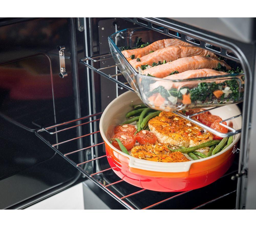 RANGEMASTER Kitchener KCH90DFFBL/C Dual Fuel Range Cooker - Black & Chrome image number 6 of 8