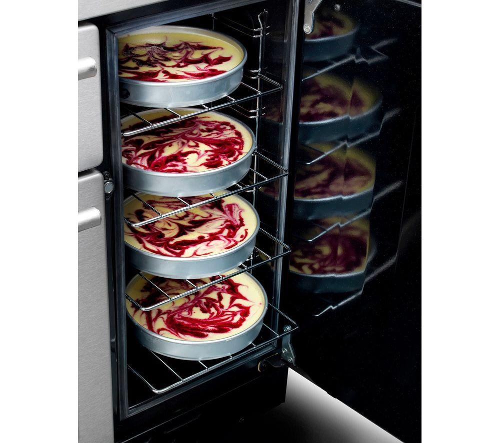 RANGEMASTER Kitchener KCH90DFFBL/C Dual Fuel Range Cooker - Black & Chrome image number 7 of 8