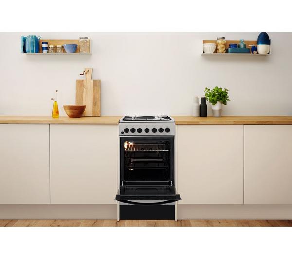 INDESIT IS5G4PHSS 50 cm Dual Fuel Cooker - Silver image number 5