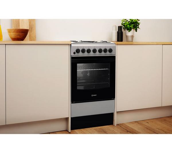 INDESIT IS5G4PHSS 50 cm Dual Fuel Cooker - Silver image number 6