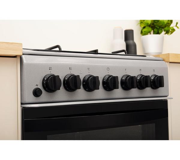 INDESIT IS5G4PHSS 50 cm Dual Fuel Cooker - Silver image number 8