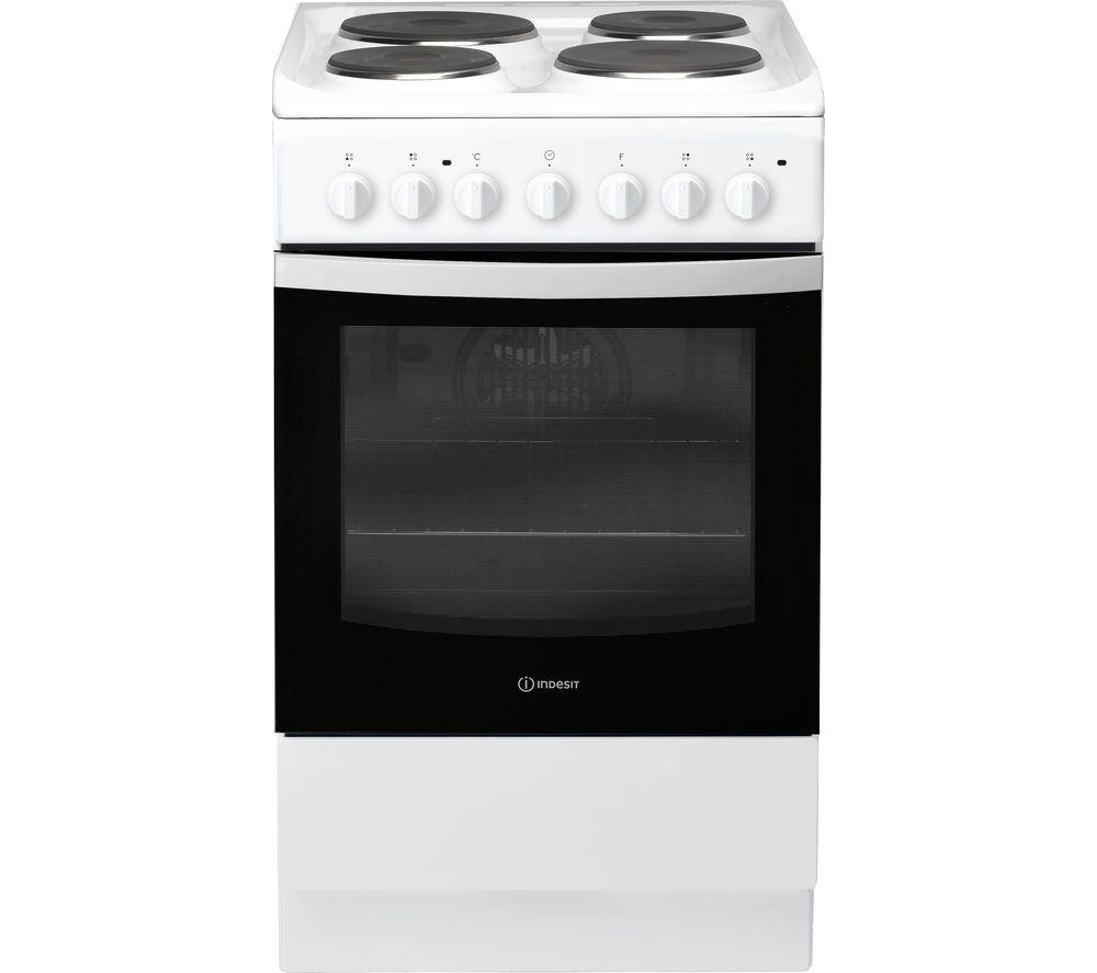 INDESIT IS5E4KHW 50 cm Electric Solid Plate Cooker - White