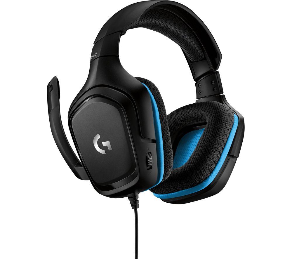 LOGITECH G432 7.1 Gaming Headset - Black & Blue
