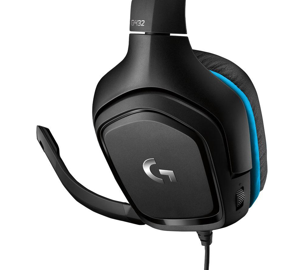 Buy LOGITECH G432 7.1 Gaming Headset Black Blue CurrysIE