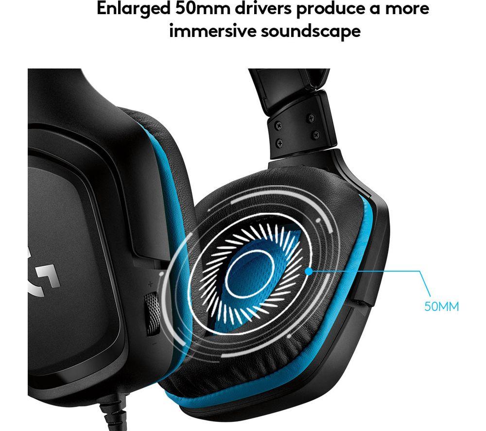 Buy LOGITECH G432 7.1 Gaming Headset - Black & Blue