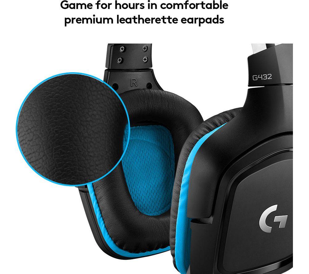 Buy LOGITECH G432 7.1 Gaming Headset Black Blue CurrysIE