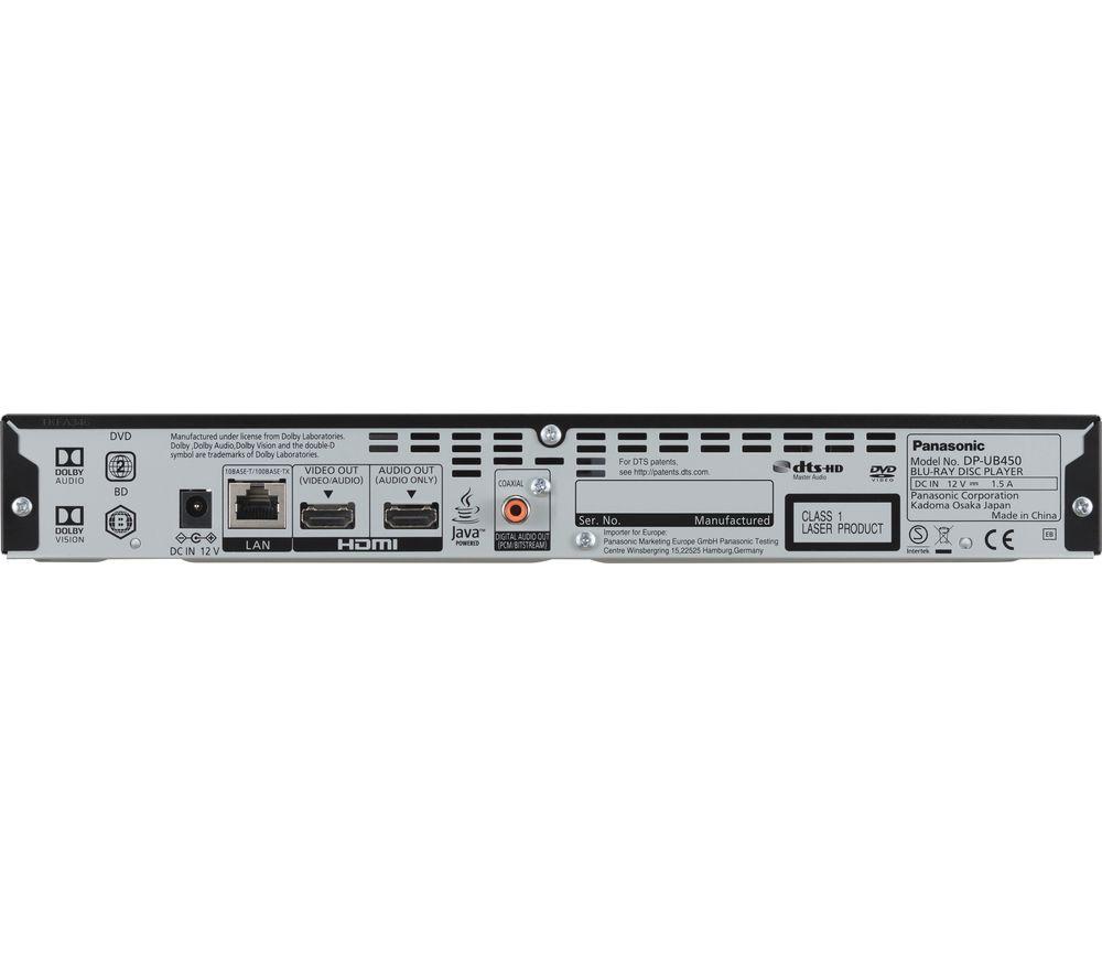 PANASONIC DP-UB450EB 4K Ultra HD Blu-ray & DVD Player image number 4 of 8