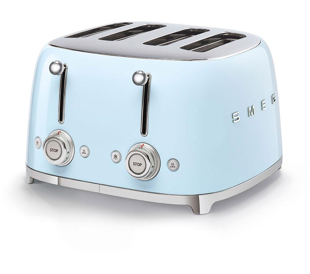 SMEG 50's Retro Style TSF03PBUK 4-Slice Toaster - Blue