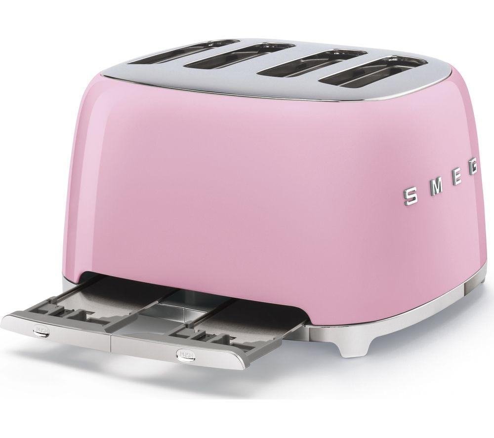 Buy SMEG 50's Retro TSF03PKUK 4-Slice Toaster Pink CurrysIE