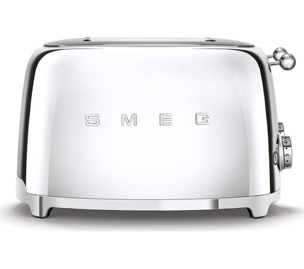 SMEG 50's Retro TSF03SSUK 4-Slice Toaster - Stainless Steel, Stainless Steel