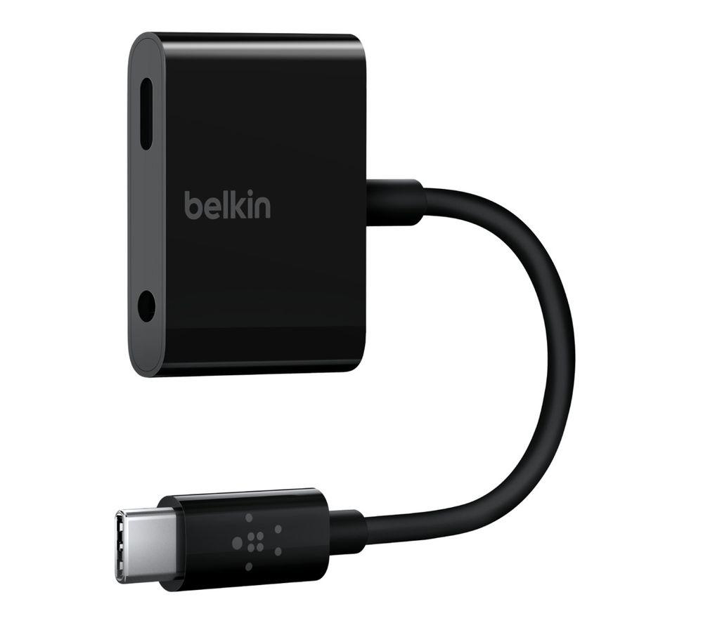 BELKIN F7U080btBLK Dual USB-C Aux and Charge Adapter image number 2 of 3