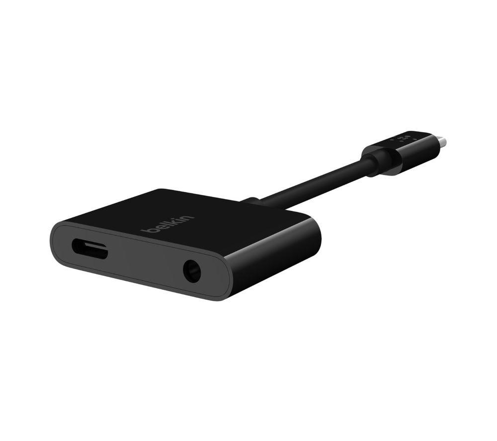 BELKIN F7U080btBLK Dual USB-C Aux and Charge Adapter image number 3 of 3