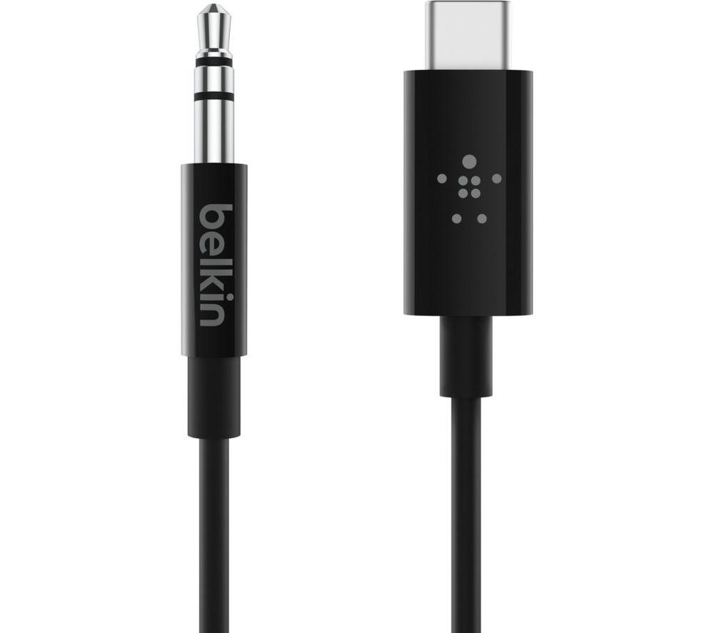 BELKIN F7U079bt03-BLK USB-C to 3.5 mm Audio Cable - 0.9 m image number 6 of 6