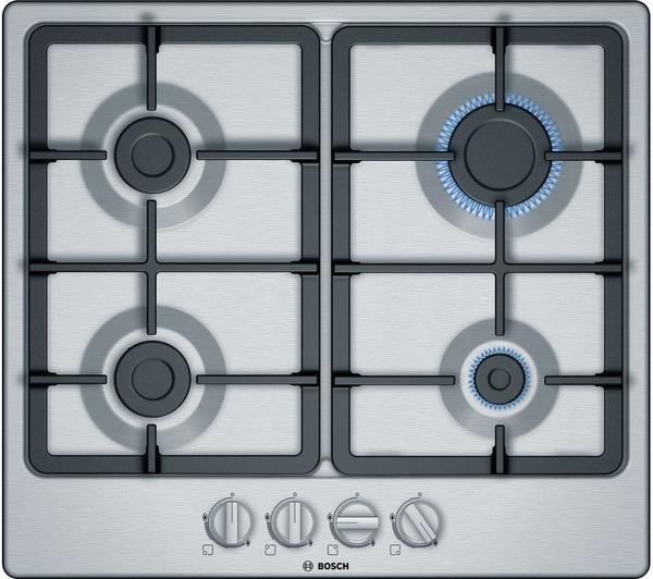 BOSCH Serie 2 PGP6B5B90 Gas Hob - Stainless Steel image number 0