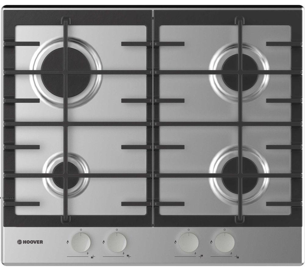 Gas cooktop - HGH 64 SQCX - Hoover - 4 burner / built-in / with knobs