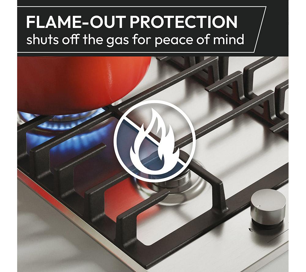 HOOVER H-HOB 300 GAS HHG6BRMX 60 cm Gas Hob - Stainless Steel image number 4 of 10