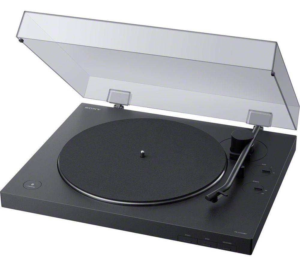 SONY PS-LX310BT Belt Drive Bluetooth Turntable - Black, Black