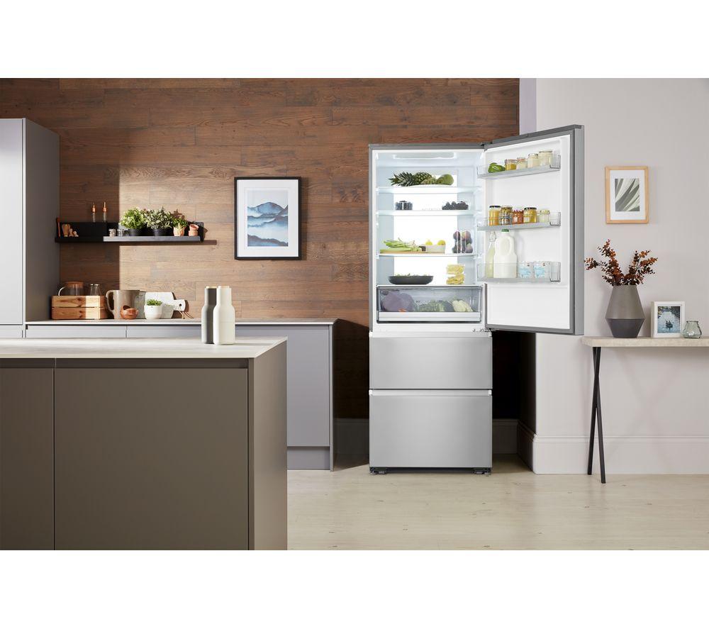 HAIER A3FE743CPJ 70/30 Fridge Freezer - Stainless Steel image number 5 of 8