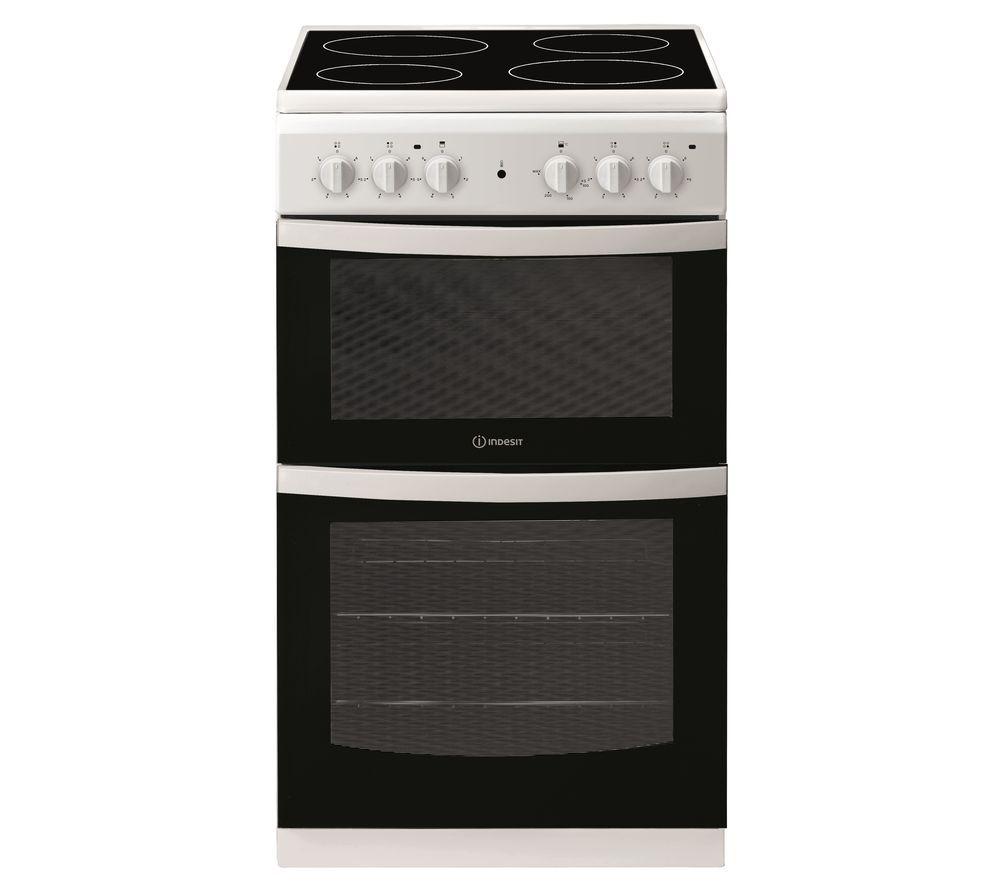 INDESIT ID5V92KMWUK 50 cm Electric Ceramic Cooker - White White