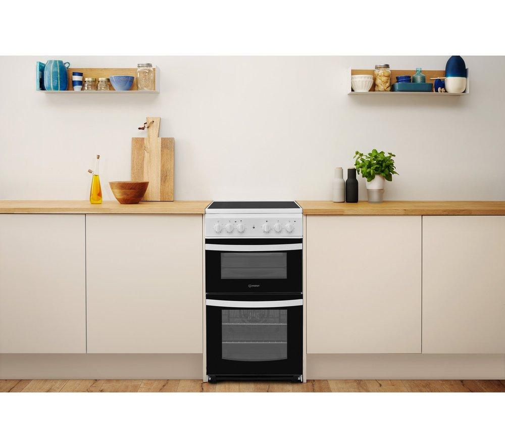 INDESIT ID5V92KMW/UK 50 cm Electric Ceramic Cooker - White image number 8 of 12