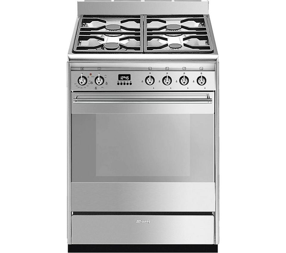SMEG SUK61MX9 60 cm Dual Fuel Cooker - Stainless Steel