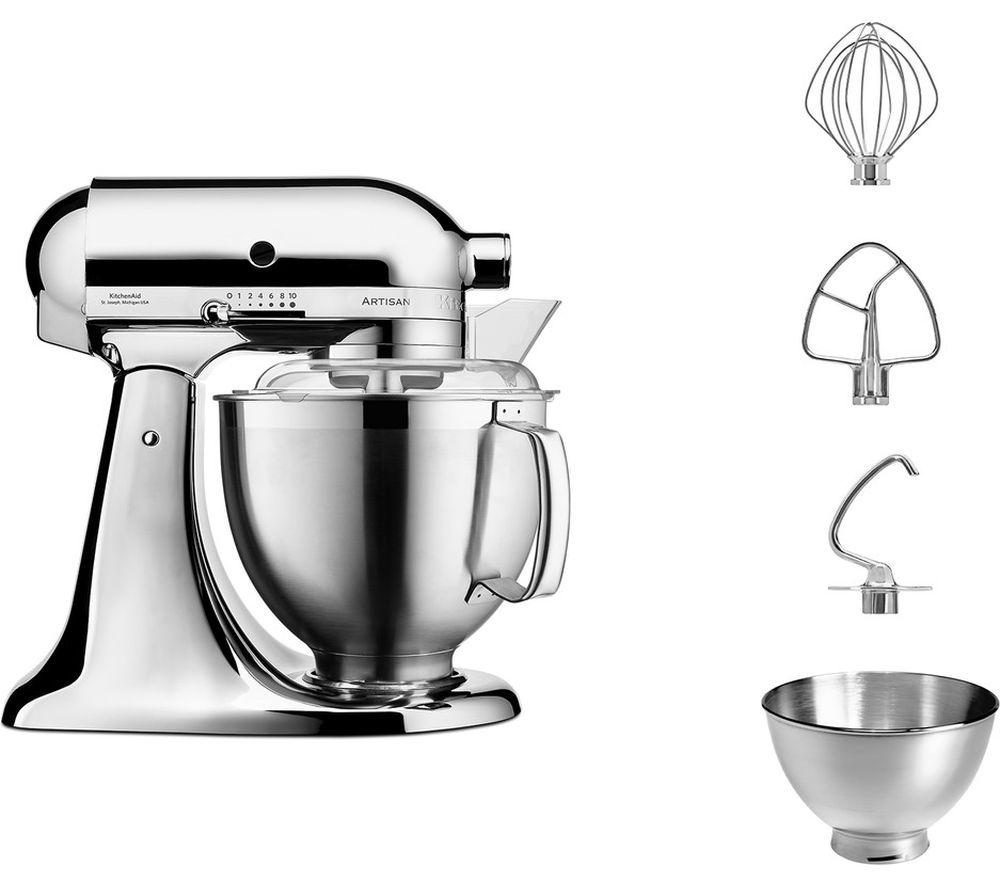 KitchenAid Artisan Series Limited-Edition Light & Shadow White 5-Quart  Tilt-Head Stand Mixer with Black Stainless Steel Bowl + Reviews