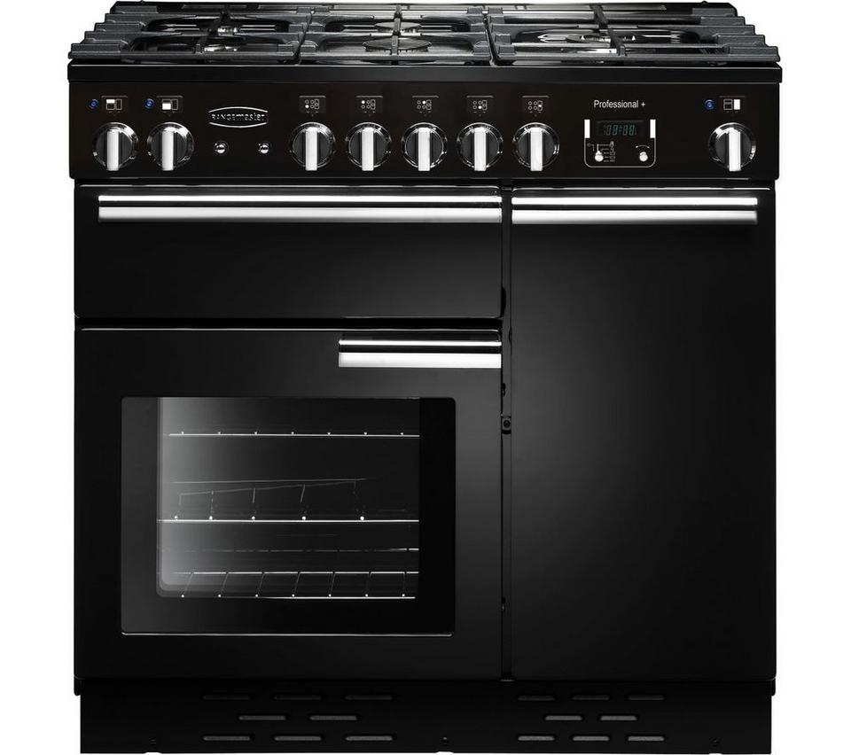 RANGEMASTER Professional+ 90 Dual Fuel Range Cooker - Black