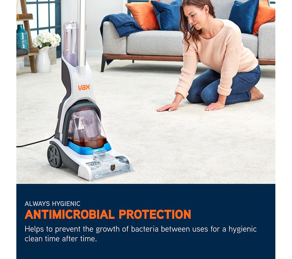 VAX Compact Power CWCPV011 Upright Carpet Cleaner - White image number 8 of 9