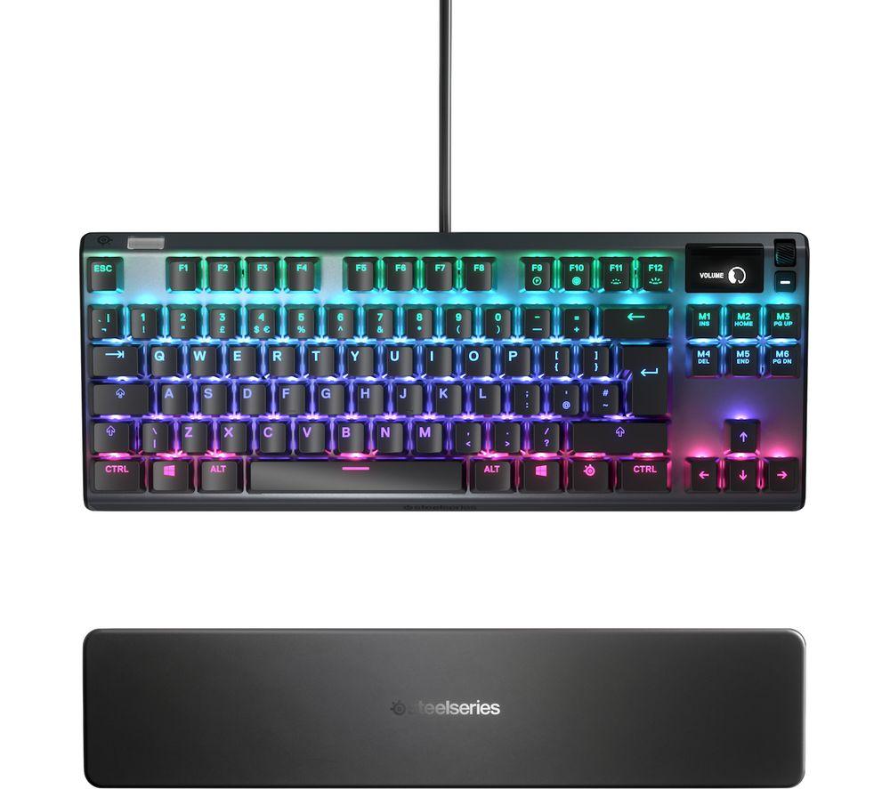 SteelSeries Apex Pro TKL Mechanical Gaming Keyboard – World’s Fastest Keyboard – Adjustable Actuation – Esports Tenkeyless – OLED Screen – RGB – USB-A - English QWERTY Layout