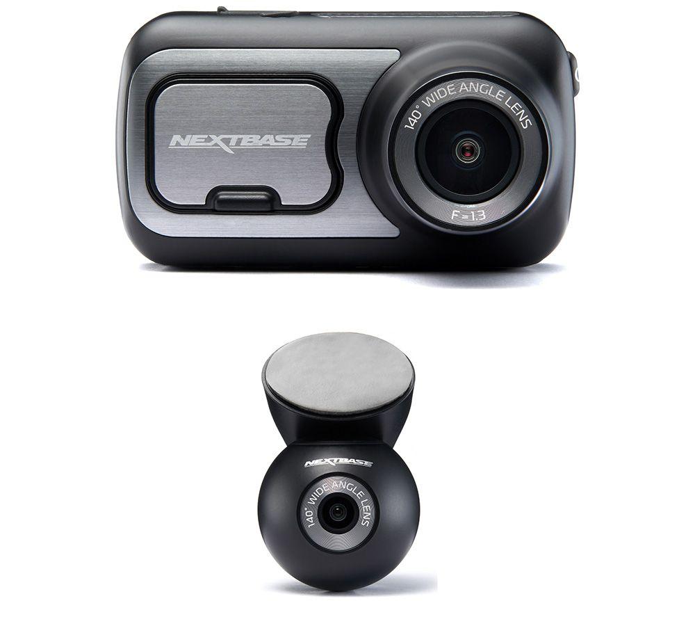 Nextbase 422GW Dash Cam with Amazon Alexa & Rear Window Dash Cam Bundle, Black
